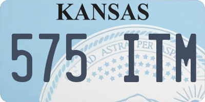 KS license plate 575ITM
