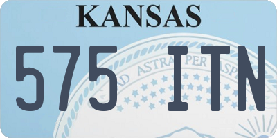 KS license plate 575ITN