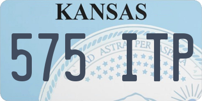 KS license plate 575ITP