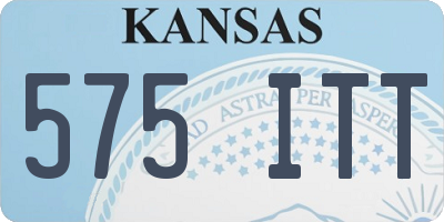 KS license plate 575ITT