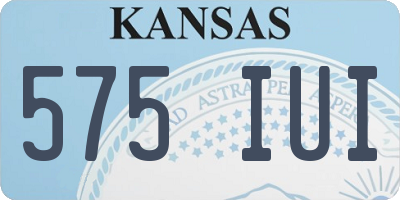 KS license plate 575IUI