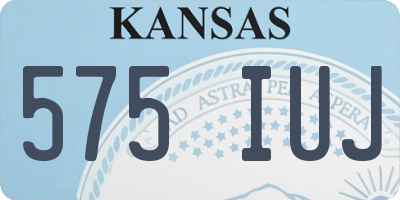 KS license plate 575IUJ