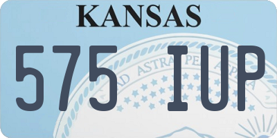 KS license plate 575IUP