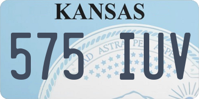 KS license plate 575IUV