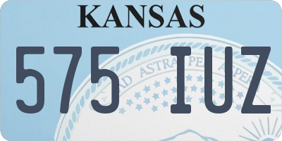 KS license plate 575IUZ