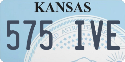 KS license plate 575IVE