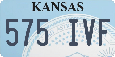 KS license plate 575IVF