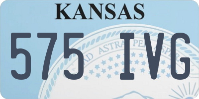 KS license plate 575IVG