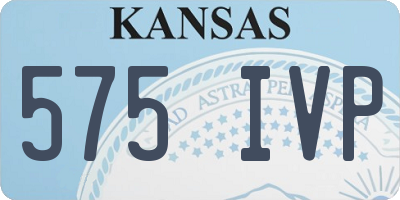 KS license plate 575IVP