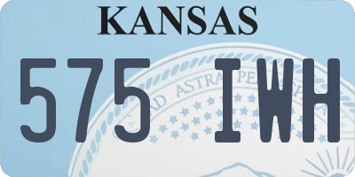 KS license plate 575IWH