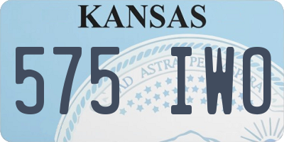 KS license plate 575IWO