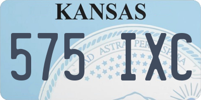 KS license plate 575IXC
