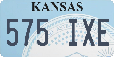 KS license plate 575IXE