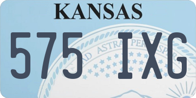 KS license plate 575IXG