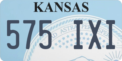 KS license plate 575IXI