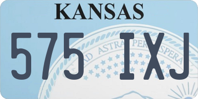 KS license plate 575IXJ