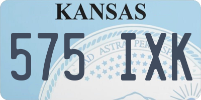 KS license plate 575IXK