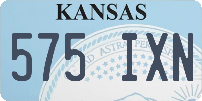 KS license plate 575IXN