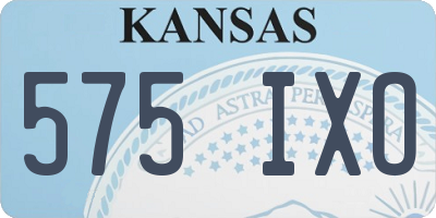 KS license plate 575IXO