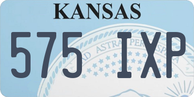 KS license plate 575IXP