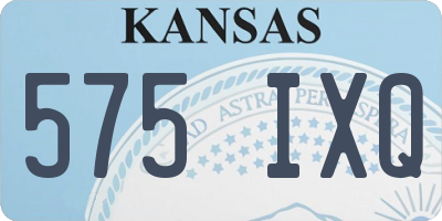 KS license plate 575IXQ