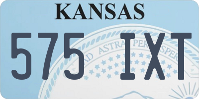 KS license plate 575IXT