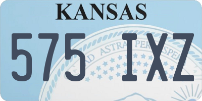 KS license plate 575IXZ