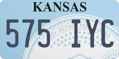 KS license plate 575IYC