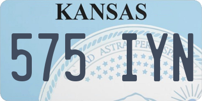 KS license plate 575IYN