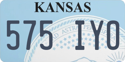 KS license plate 575IYO