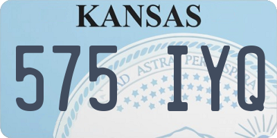 KS license plate 575IYQ