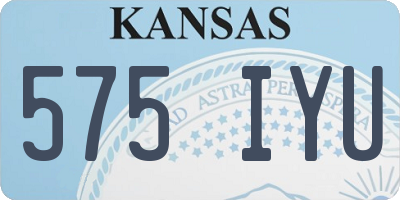 KS license plate 575IYU