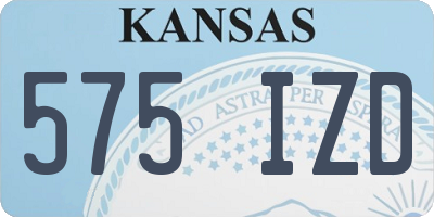 KS license plate 575IZD