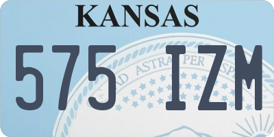 KS license plate 575IZM