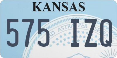 KS license plate 575IZQ