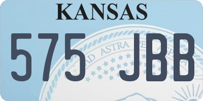 KS license plate 575JBB