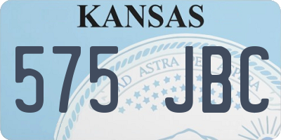 KS license plate 575JBC