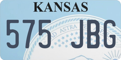 KS license plate 575JBG