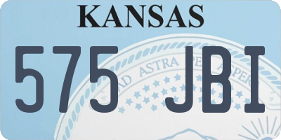 KS license plate 575JBI