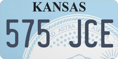 KS license plate 575JCE