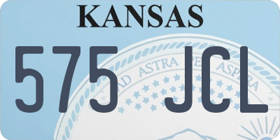 KS license plate 575JCL