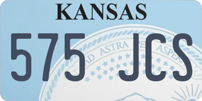 KS license plate 575JCS