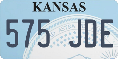 KS license plate 575JDE