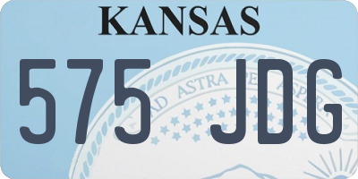 KS license plate 575JDG