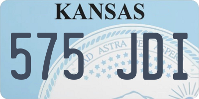 KS license plate 575JDI