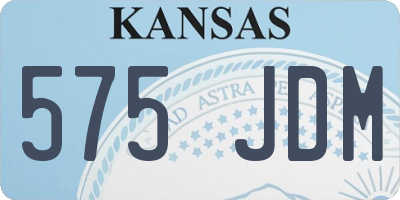 KS license plate 575JDM