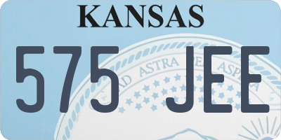 KS license plate 575JEE