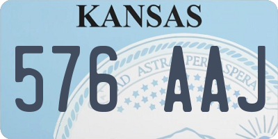 KS license plate 576AAJ