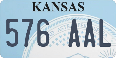 KS license plate 576AAL