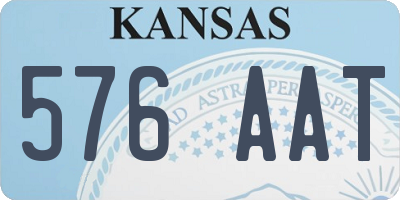 KS license plate 576AAT